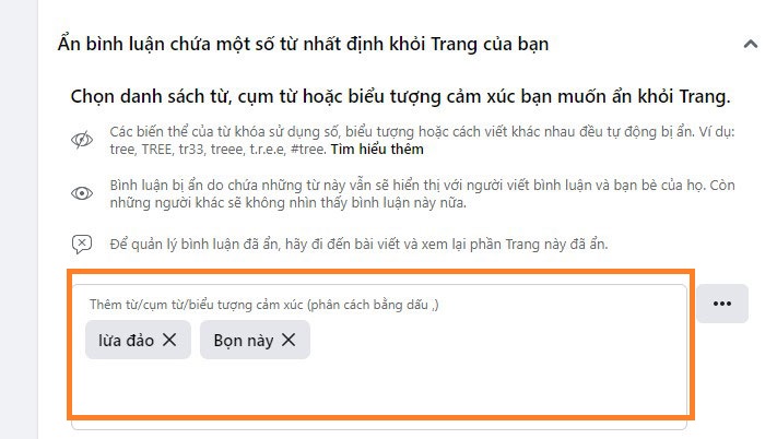 Ẩn bình luận rác trong Facebook